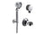 Vissoni V768397 Multifunction Hand Shower Set w/Bracket, Supply Elbow, and Hose - Parent
