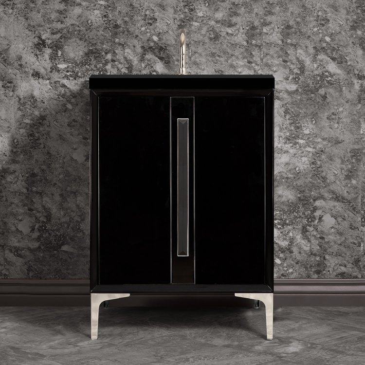 Linkasink VAN24B-021PN Tuxedo With 18 Artisan Glass Prism Hardware 24 Wide Vanity, 24 X 22 X 33.5 (Without Vanity Top) - Parent