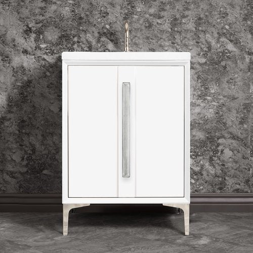 Linkasink VAN24W-021PN Tuxedo With 18 Artisan Glass Prism Hardware 24 Wide Vanity, 24 X 22 X 33.5 (Without Vanity Top) - Parent