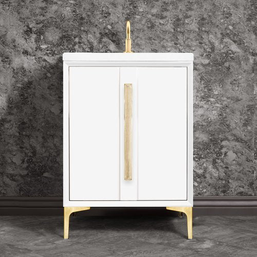 Linkasink VAN24W-021SB Tuxedo With 18 Artisan Glass Prism Hardware 24 Wide Vanity, 24 X 22 X 33.5 (Without Vanity Top) - Parent