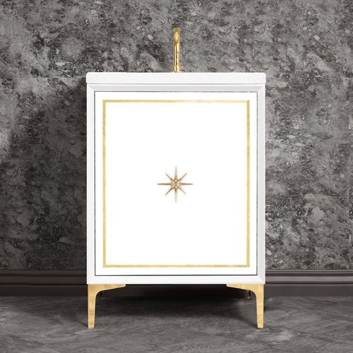 Linkasink VAN24W-027 Linea With Star Hardware 24 Wide Vanity, 24 X 22 X 33.5 (Without Vanity Top) - Parent