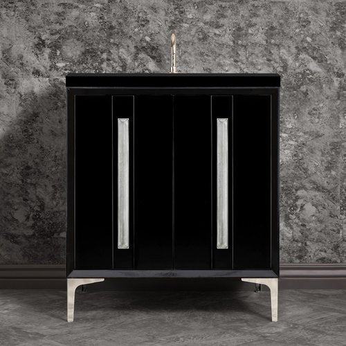 Linkasink VAN30B-021PN Tuxedo With 18 Artisan Glass Prism Hardware 30 Wide Vanity, 30 X 22 X 33.5 (Without Vanity Top) - Parent