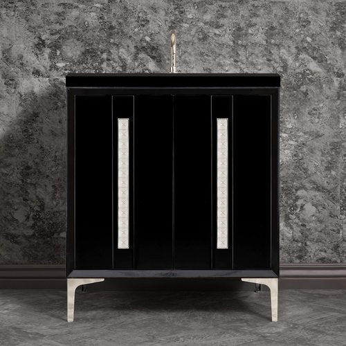 Linkasink VAN30B-022PN Tuxedo With 18 Artisan Glass Pyramid Hardware 30 Wide Vanity, 30 X 22 X 33.5 (Without Vanity Top) - Parent
