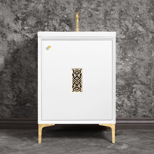 Linkasink VAN30W-012PB Frame With Filigree Grate 30 Wide Vanity, 30 X 22 X 33.5 (Without Vanity Top) - Parent