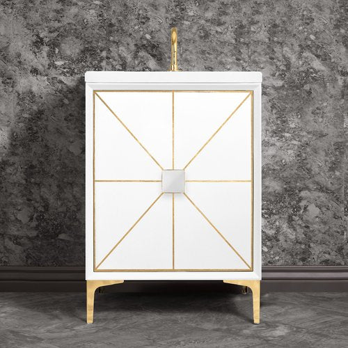 Linkasink VAN30W-014PB Divergence With Artisan Glass Hardware 30 Wide Vanity, 30 X 22 X 33.5 (Without Vanity Top) - Parent