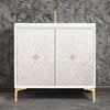 Linkasink VAN30W-028 Mother Of Pearl With Star Hardware 30 Wide Vanity, 30 X 22 X 33.5 (Without Vanity Top) - Parent