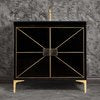 Linkasink VAN36B-014 Divergence With Artisan Glass Hardware 36 Wide Vanity, 36 X 22 X 33.5 (Without Vanity Top) - Parent