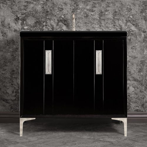 Linkasink VAN36B-020PN Tuxedo With 8 Artisan Glass Prism Hardware 36 Wide Vanity, 36 X 22 X 33.5 (Without Vanity Top) - Parent