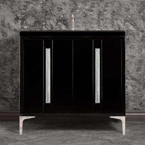 Linkasink VAN36B-021PN Tuxedo With 18 Artisan Glass Prism Hardware 36 Wide Vanity, 36 X 22 X 33.5 (Without Vanity Top) - Parent