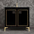 Linkasink VAN36B-023SB Linea With 3 Artisan Glass Prism Hardware 36 Wide Vanity, 36 X 22 X 33.5 (Without Vanity Top) - Parent