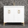 Linkasink VAN36W-008 Tuxedo With Coach Pull 36 Wide Vanity, 36 X 22 X 33.5 (Without Vanity Top) - Parent