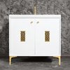 Linkasink VAN36W-012 Frame With Filigree Grate 36 Wide Vanity, 36 X 22 X 33.5 (Without Vanity Top) - Parent