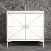 Linkasink VAN36W-014 Divergence With Artisan Glass Hardware 36 Wide Vanity, 36 X 22 X 33.5 (Without Vanity Top) - Parent