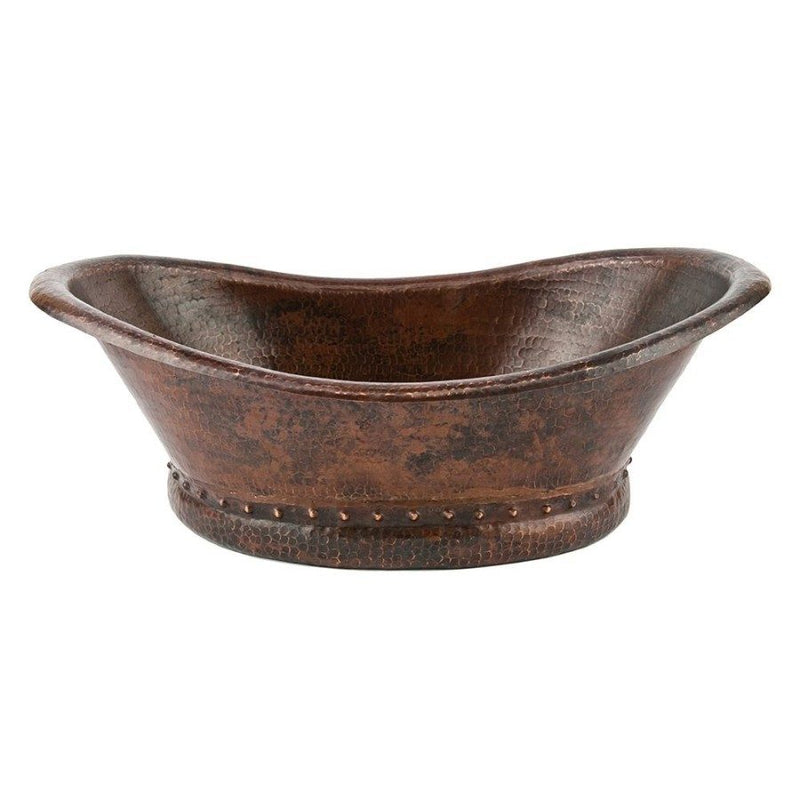 Premier Copper Bath Tub Vessel Hammered Copper Sink