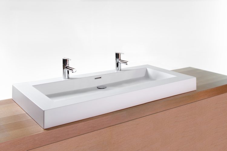 Wet Style VC48-1D-8 Lav - Cube - 1 Drain - 48 X 22 X 4 - 2X 3 Faucet Holes 8 C/C - Parent