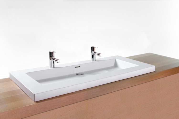 Wet Style VCS48-1D-O-1-BN Lav - Cube - 1 Drain - 48 X 22 X 2 - Bn O/F - 2X 1 Faucet Hole - Parent