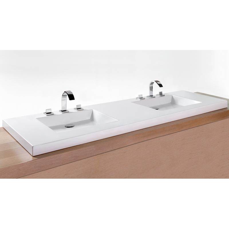 Wet Style VCS72-O-SB-MA Lav - Cube - 72 X 22 X 2 - Sb O/F - White Matte