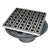 Infinity Drain VD 5-2A 5” x 5” VD 5 - Strainer - Weave Pattern & 2" Throat w/ABS Drain Body 2” Outlet