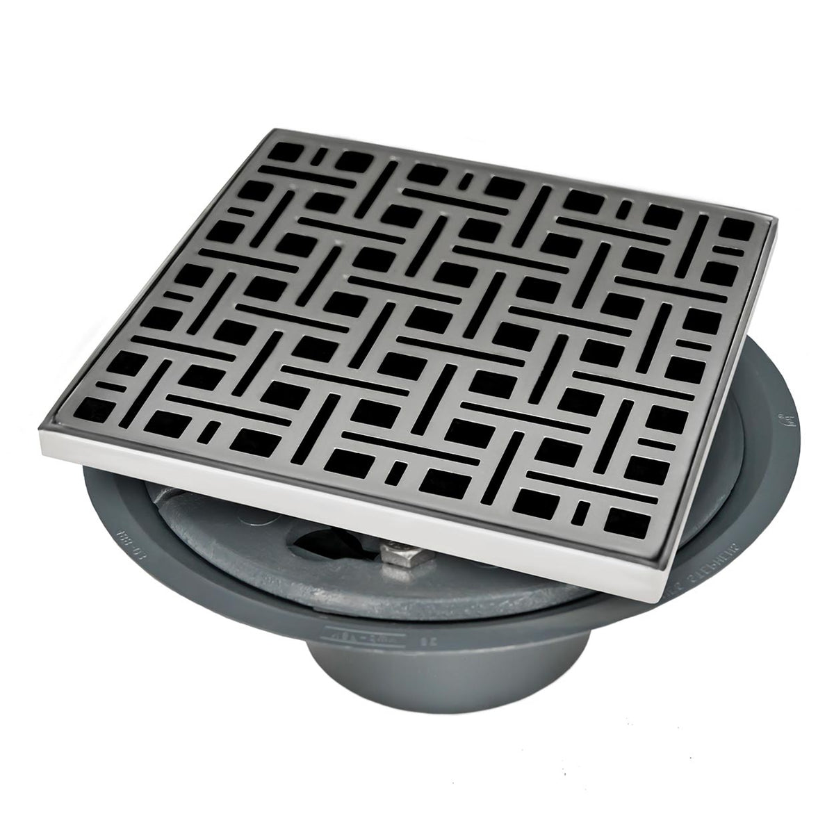 Infinity Drain VDB 5-P 5? x 5? VD 5 - Strainer - Lines Pattern & 2" Throat w/PVC Bonded Flange 2?, 3?, & 4? Outlet - Parent
