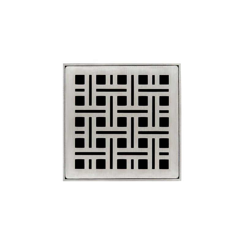Infinity Drain VD 4-2A 4” x 4” VD 4 - Strainer - Weave Pattern & 2" Throat w/ABS Drain Body 2” Outlet