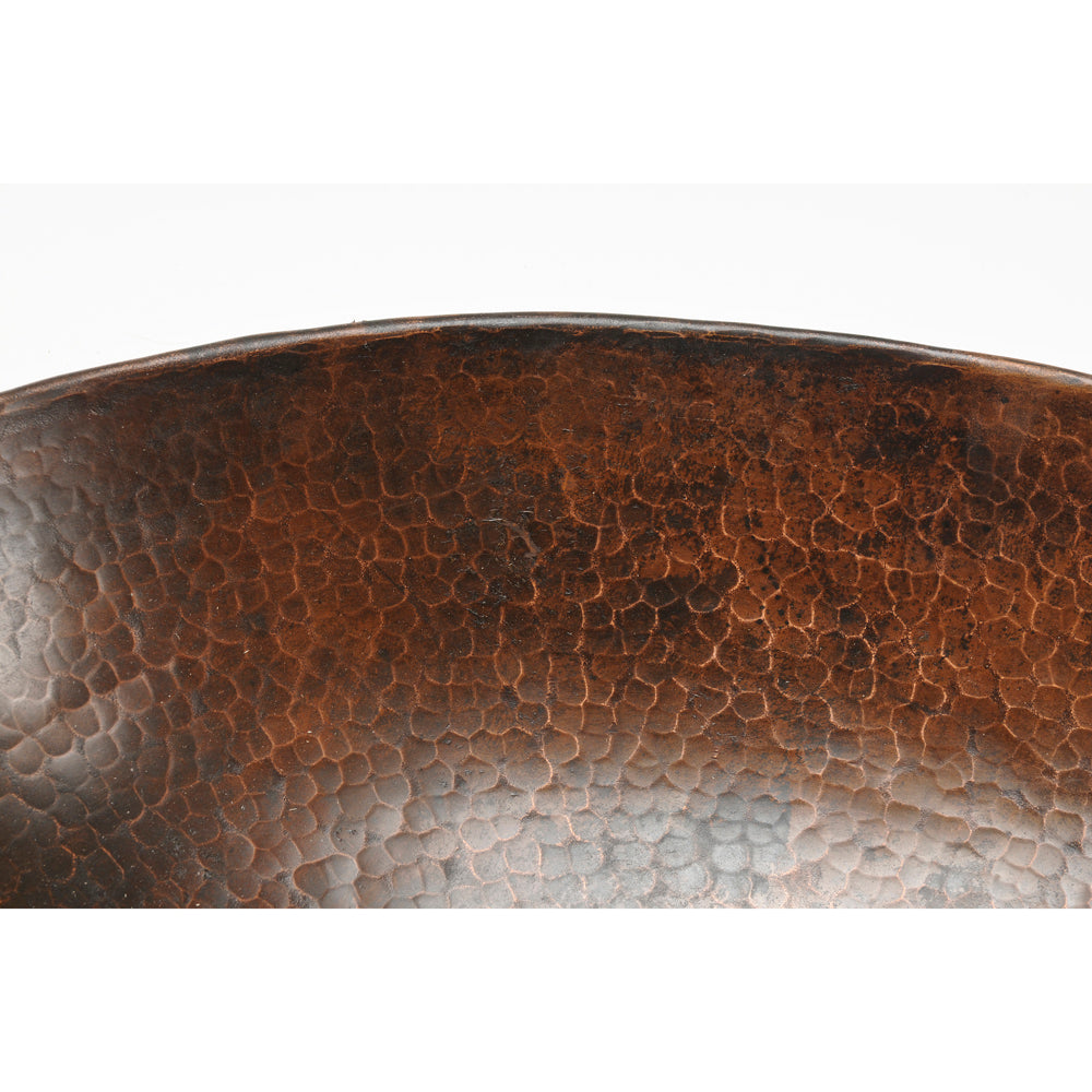 Premier Oval Wired Rimmed Vessel Copper Sink VO17WDB