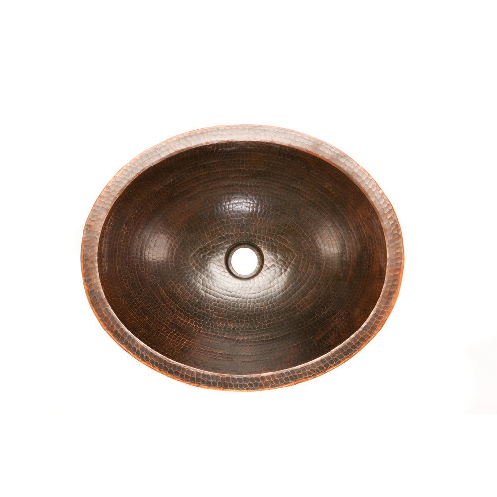 Premier Oval Skirted Vessel Copper Sink VO18SKDB