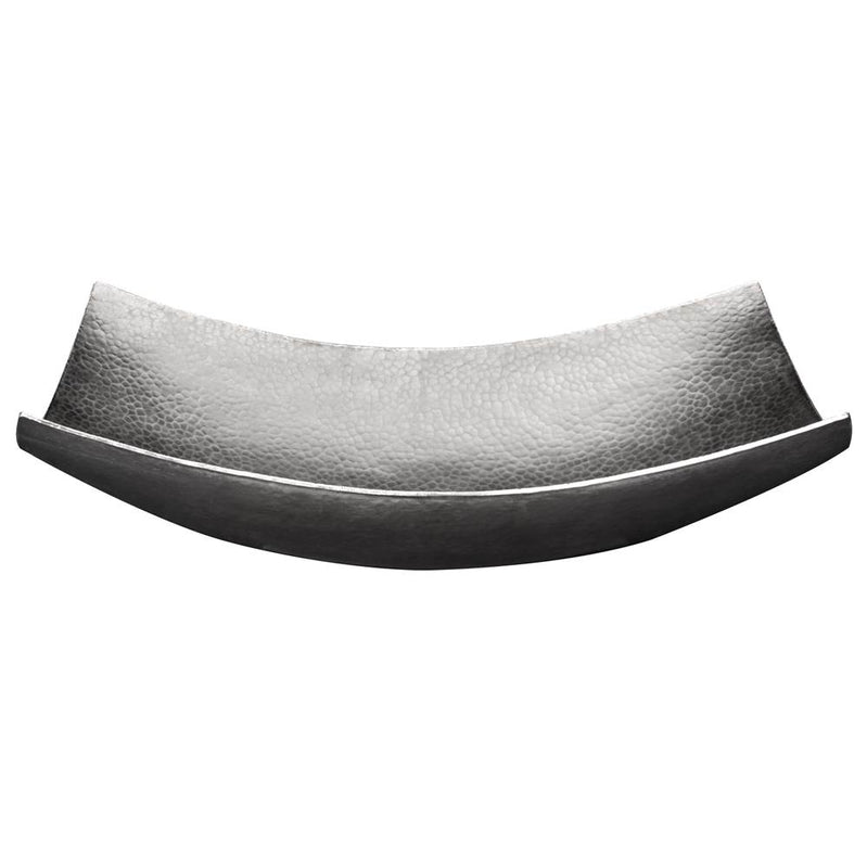 Premier Copper Products VREC18MSEN 18" Rectangle Modern Slope Hammered Copper Sink in Nickel
