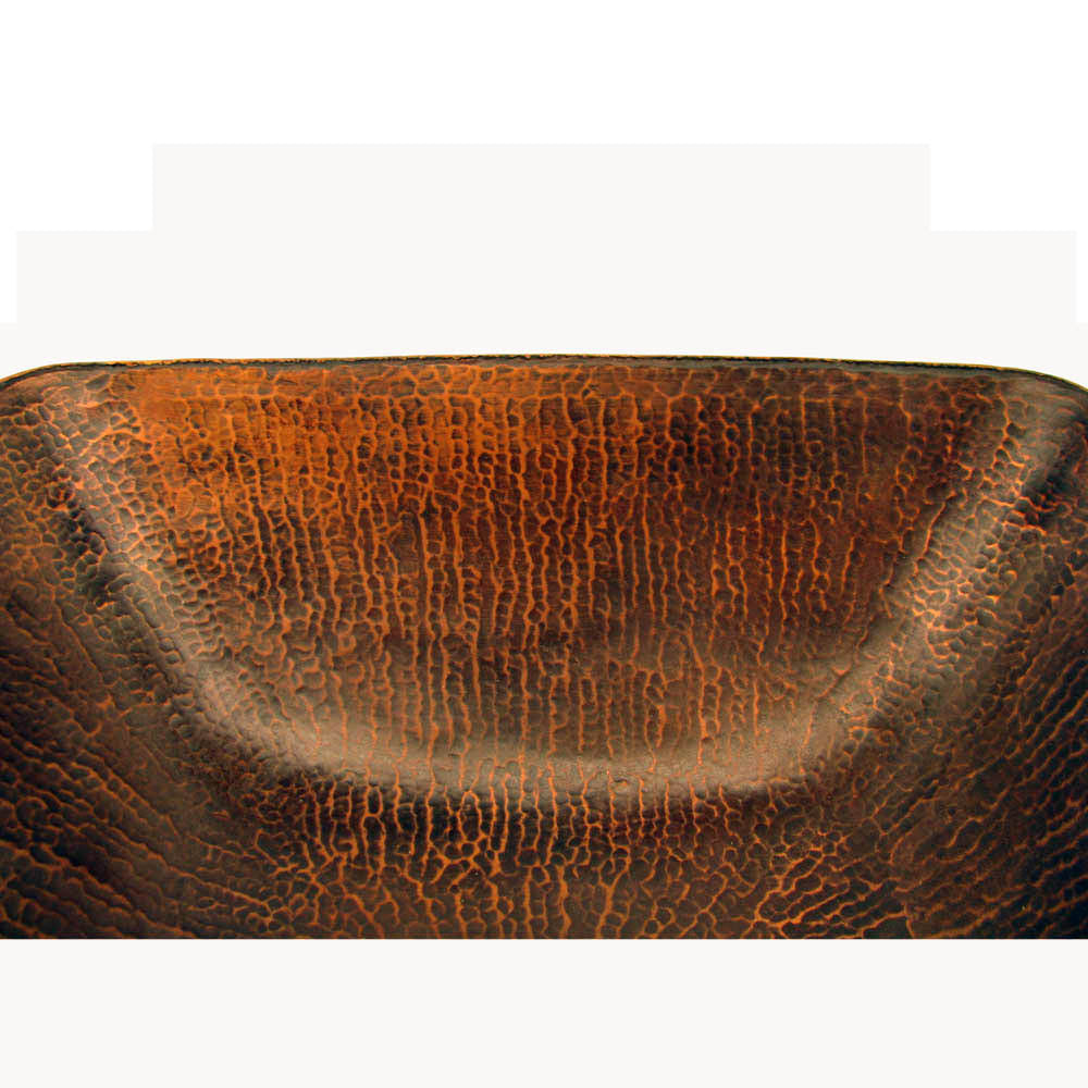 Premier Square Vessel Hammered Copper Sink VSQ14BDB