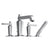 Vissoni V1255MT-TM Roman Tub Filler w/Single Function Hand Shower - Uses VO0276 valve