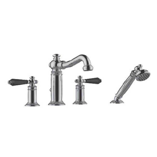 Vissoni V1355BC-TM Roman Tub Filler w/Single Function Hand Shower - Uses P0360 valve