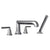 Vissoni V1455GH-TM Roman Tub Filler w/Single Function Hand Shower and Hose - Uses P0360 valve