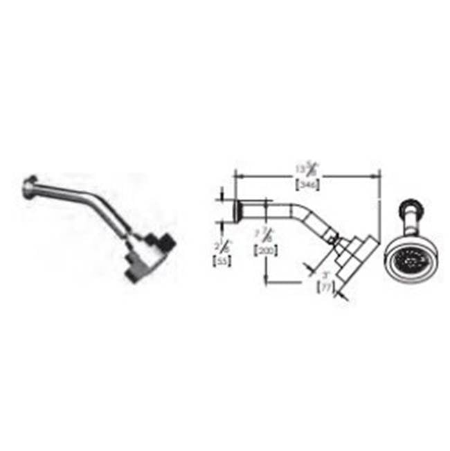 Vissoni V147915 Multifunction Shower Head w/Arm and Flange