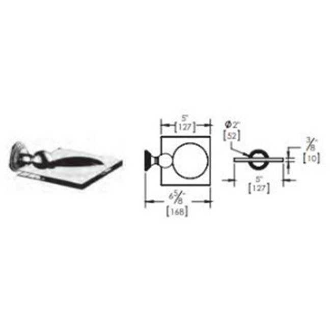 Vissoni V1668PE Glass Soap Dish