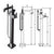 Vissoni V7054MT-TM Floor Mount Tub Filler w/Single Function Hand Shower and Hose - Uses P0800 valve - Parent