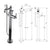 Vissoni V7054PE-TM Floor Mount Tub Filler w/Single Function Hand Shower and Hose - Uses P0800 valve
