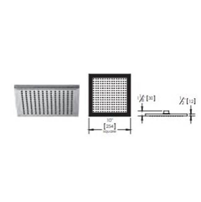 Vissoni V708029 10 Square rain head (Metropoli)