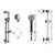 Vissoni V708489 Multifunction Hand Shower Set w/Slide Bar, Supply Elbow, and Hose