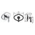 Vissoni V7093GC-TM 3/4 Thermostatic Trim - Uses TH-6300 valve