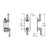Vissoni V7098GC-TM 1/2 Thermostatic Trim w/3-Way Diverter (shared) - Uses TH-9313 valve