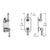 Vissoni V7099PC-TM 1/2 Thermostatic Trim w/3-Way Diverter (non-shared) - Uses TH-9310 valve