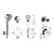 Vissoni V768392 Multifunction Hand Shower Set w/Bracket, Supply Elbow, and Hose