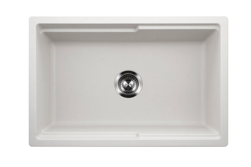 Houzer W-130-C Quartztone 30" Cloud Apron Front Farmhouse Granite Composite Workstation Kitchen Sink - Parent