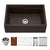 Houzer W-130-C Quartztone 30" Cloud Apron Front Farmhouse Granite Composite Workstation Kitchen Sink