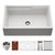 Houzer W-133-C Quartztone 33" Cloud Apron Front Farmhouse Granite Composite Workstation Kitchen Sink - Parent