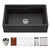 Houzer W-133-C Quartztone 33" Cloud Apron Front Farmhouse Granite Composite Workstation Kitchen Sink