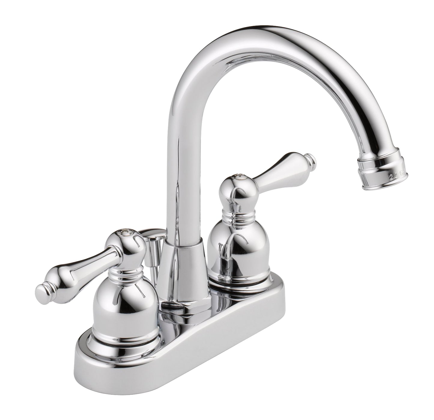 Westbrass WAS00X 4 in. Centerset 2-Handle High-Arc Bathroom Faucet with Drain