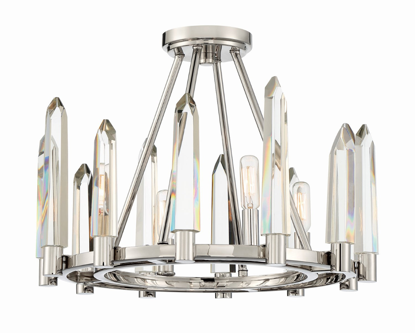 Crystorama WAT-B2004-PN Watson 4 Light Ceiling Mount - Polished Nickel