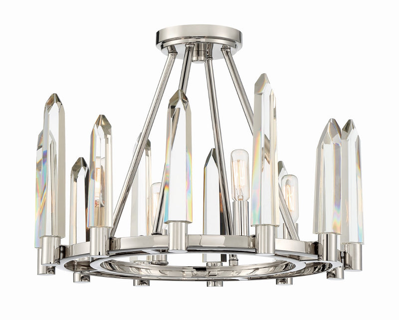 Crystorama WAT-B2004-PN Watson 4 Light Ceiling Mount - Polished Nickel