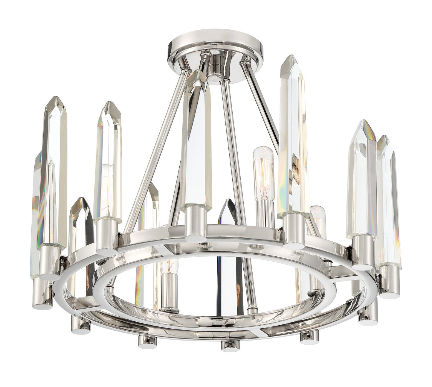 Crystorama WAT-B2004-PN Watson 4 Light Ceiling Mount - Polished Nickel
