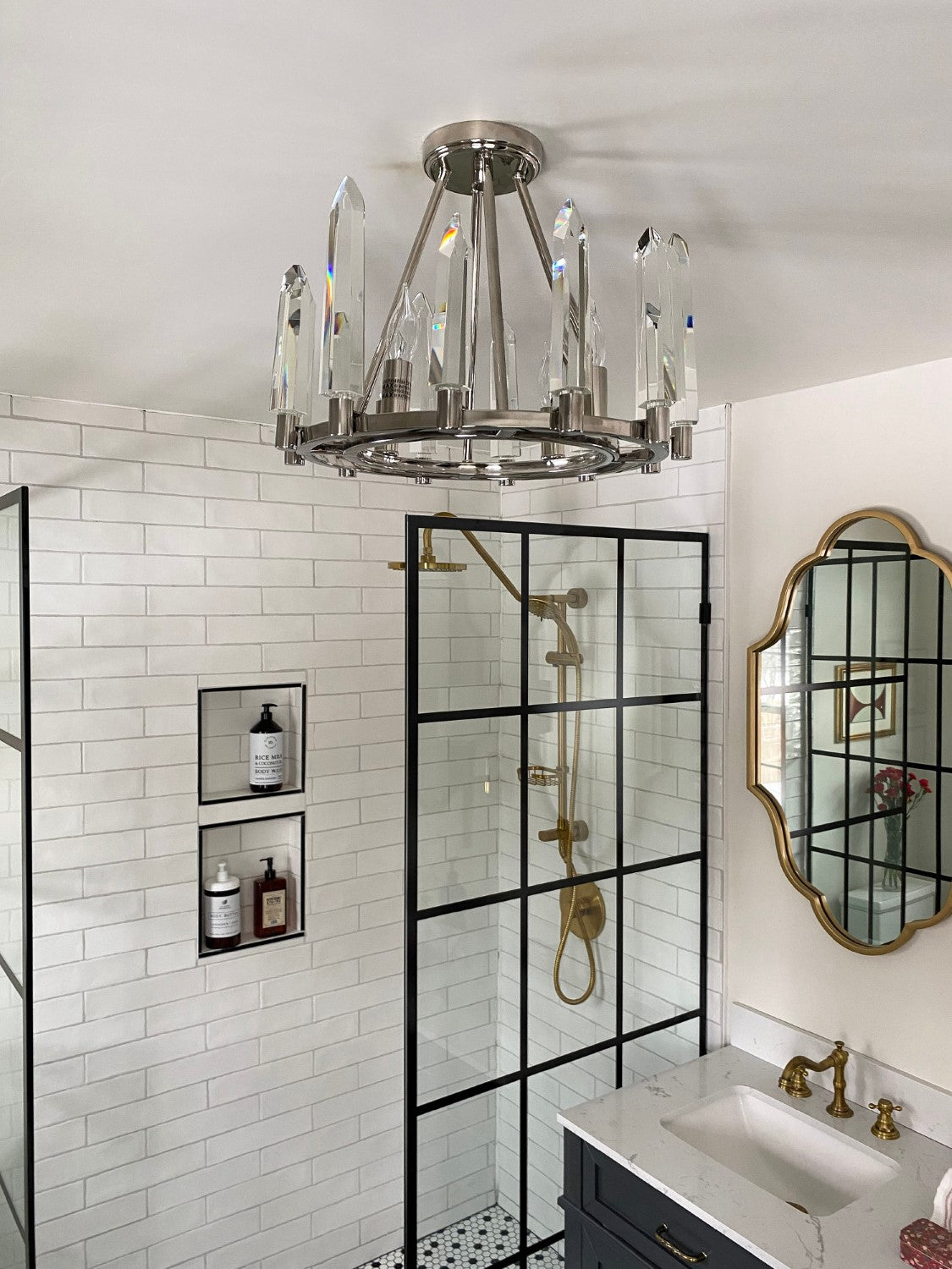 Crystorama WAT-B2004-PN Watson 4 Light Ceiling Mount - Polished Nickel